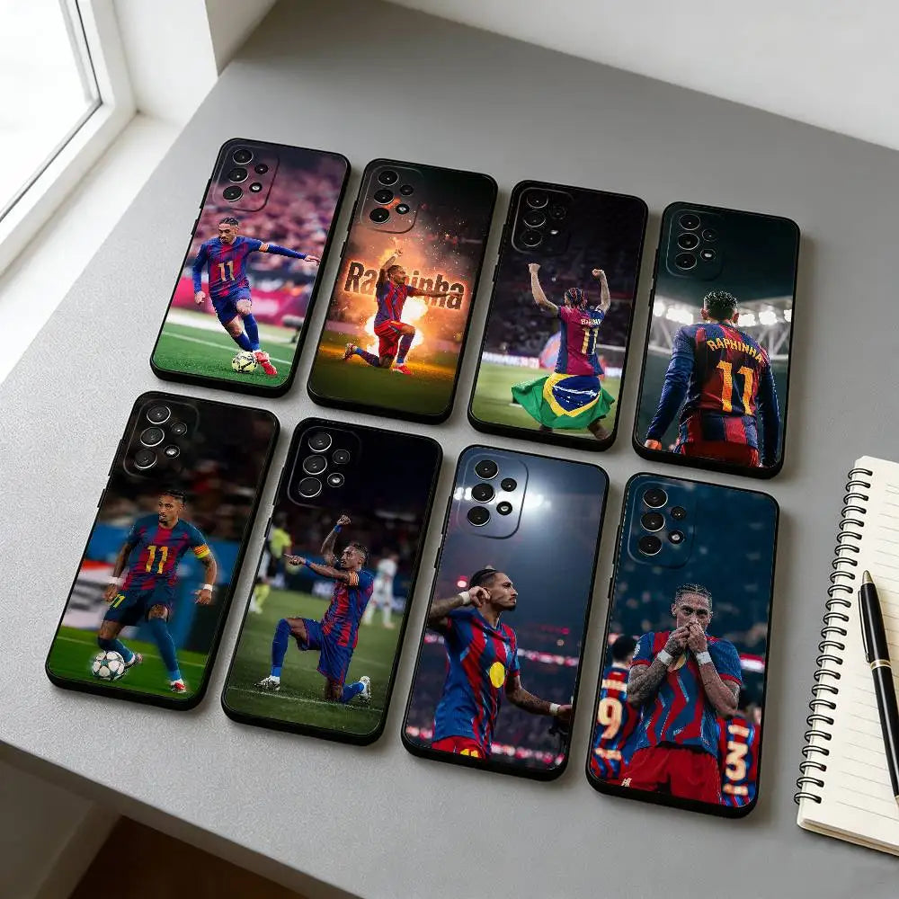 R-Raphinhas 11 Football Phone Case Black Silicone Soft For Samsung S25,S24,S21,S22,S23,S30,Ultra,S20,Plus,Fe,Lite