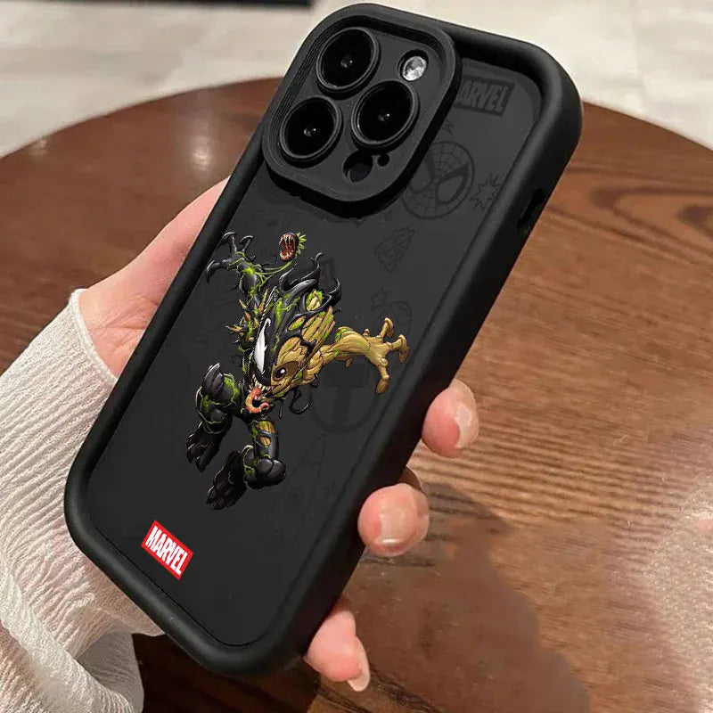 Baby Groot Marvel Silicone Case For Apple iPhone 17E 15 16 14 13 12 11 17 Pro Max 17 Air 16 15 Plus 16E Phone Protective Cover