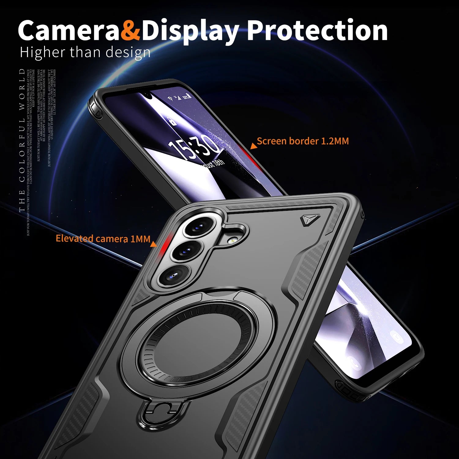 For Samsung Galaxy A57 A37 A17 A07 A56 A36 A26 A16 Phone Case 360° Rotating Magnetic Stand Holder Shockproof Armor Tough Cover