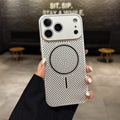 Breathable Cooling Heat Dissipation Phone Case For iPhone 17 16 15 14 Plus 13 12 Pro Max Magnetic Hard Back Cover For Magsafe