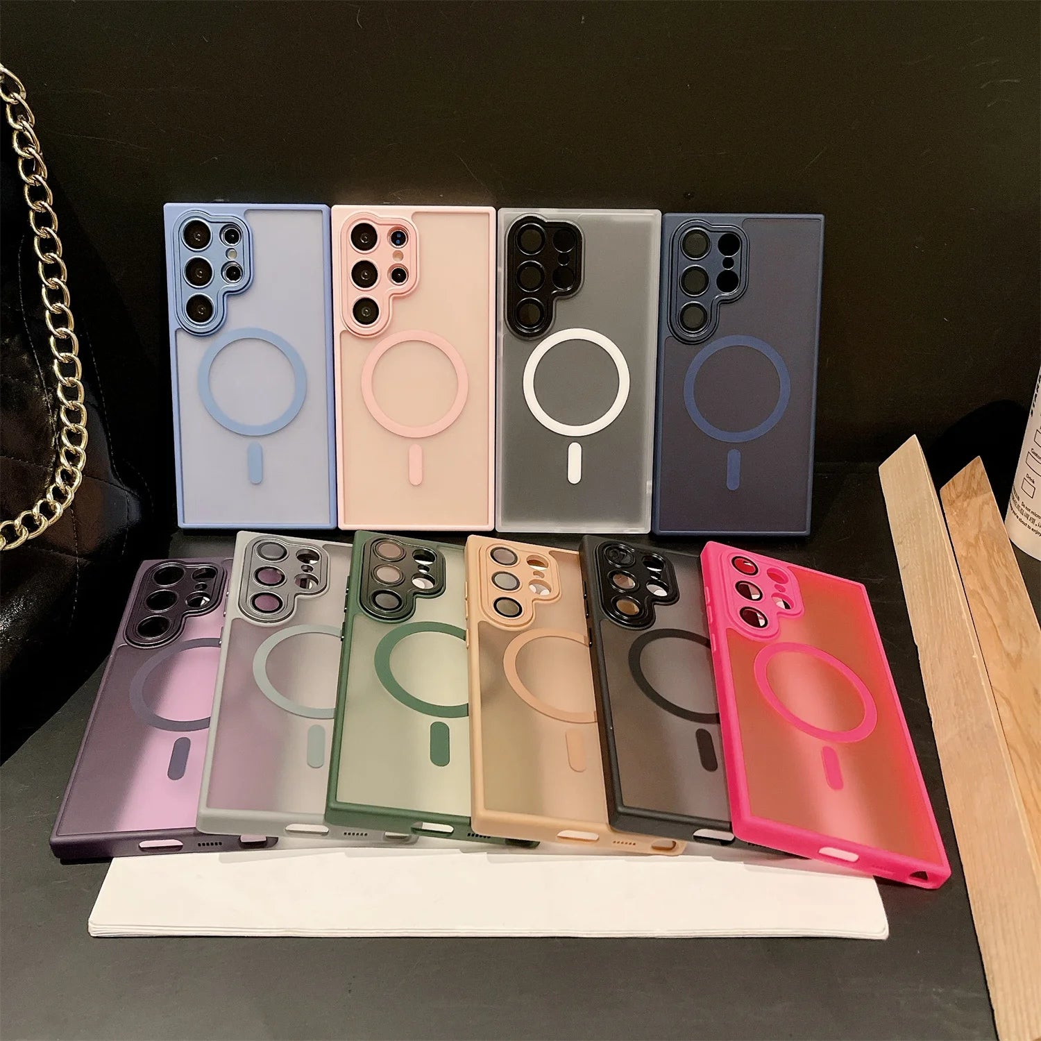 Matte Armor Translucent Magnetic Case for Samsung Galaxy S26 Ultra S26PLus S26 for Magsafe Wireless Charge Shockproof Cover