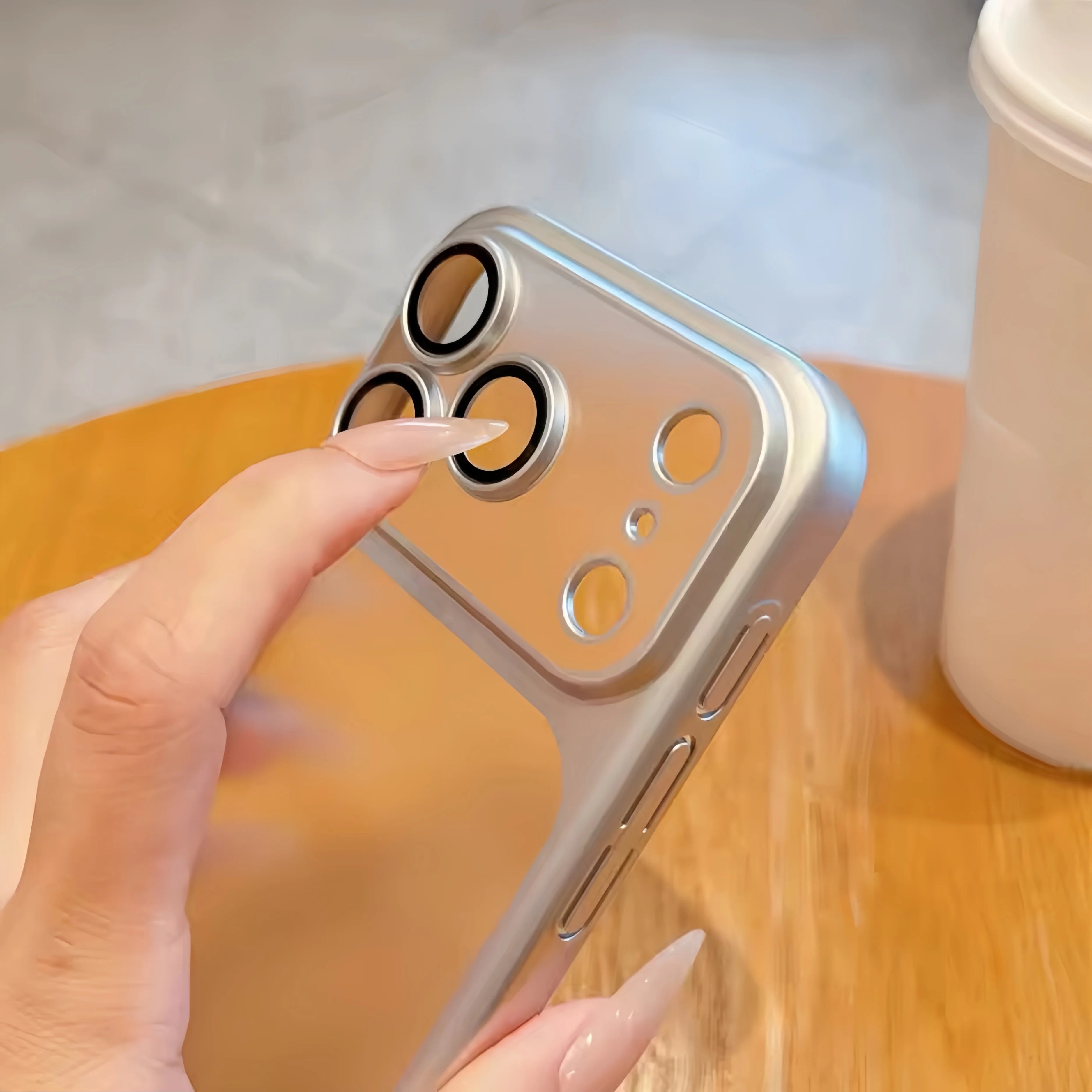 Official Cosmic Orange Plating Frosted Translucent Thin Phone Case For iPhone 17 Pro Max Air Series Bumper Cover for 17 Pro Case