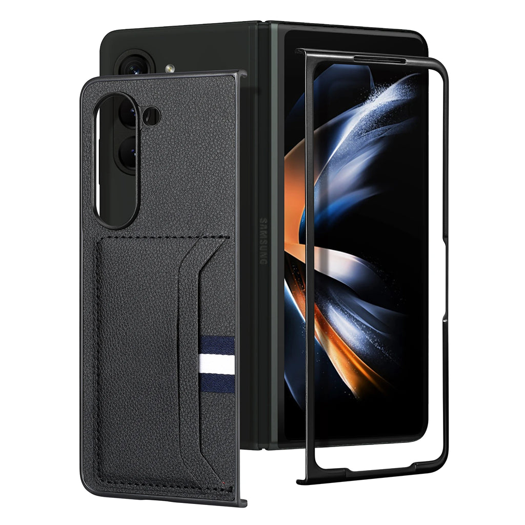 Card Holder Case for Samsung Galaxy Z Fold 7 6 5 fold7 fold6 Fold3 Fold2 Fold5 Fold4 Fold 3 2 4 Leather Mobile Phone Bag Cases