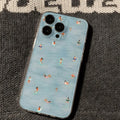 INS Summer Refreshing Creative Blue Pool Cool Trend Phone Case For iPhone 16 E 15 14 13 12 11 Pro XR XS Max 7 8 Plus Y2K Cover ﻿