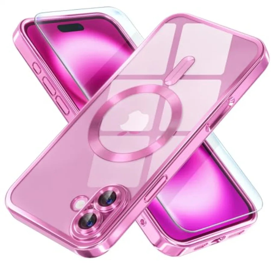 Magnetic for iPhone 16 Case Compatible with MagSafe [Never Yellowing] [Military Grade Drop Protection] Full Camera Lens Protect