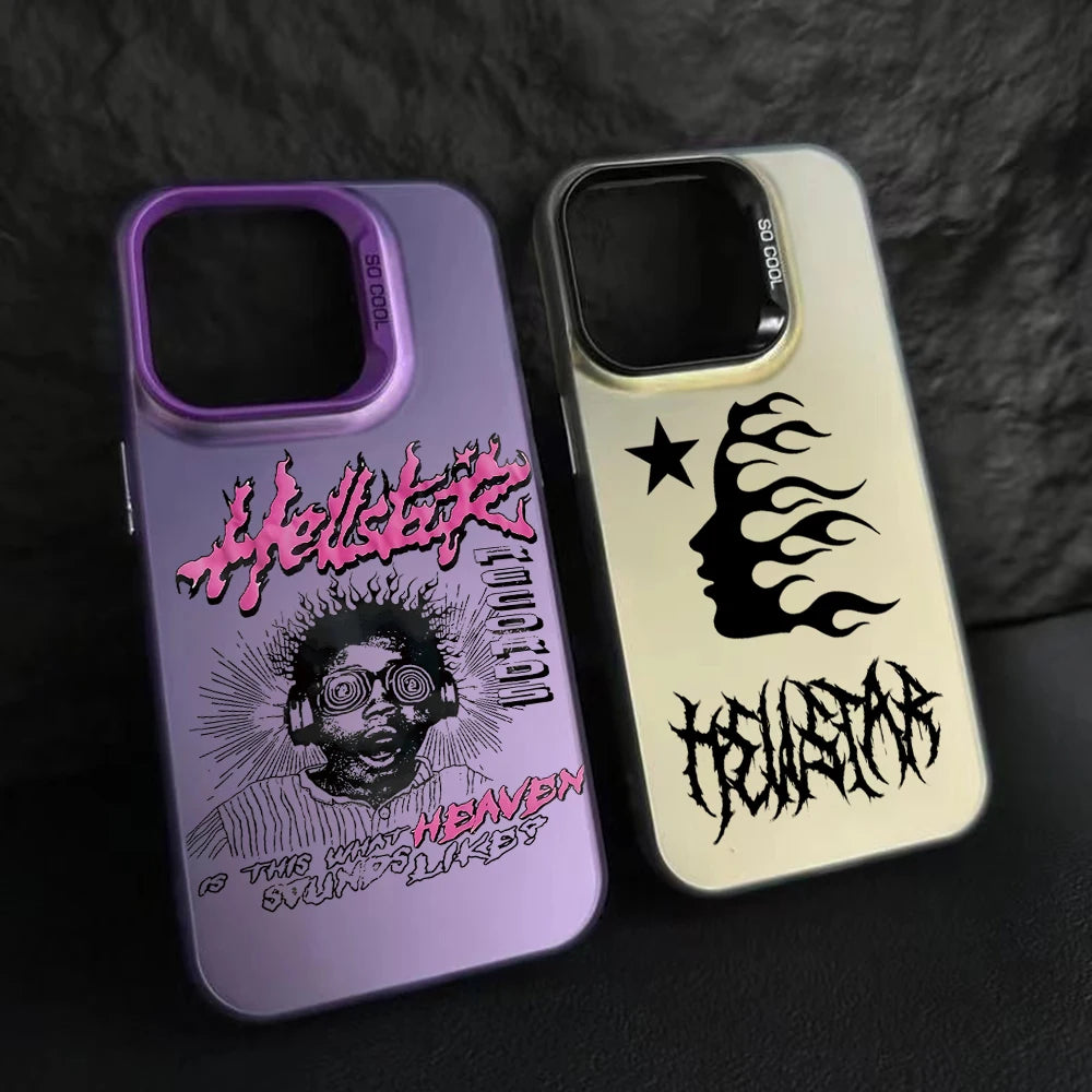 Fashion Graffiti Phone Case For iPhone 17 17e 16e 16 15 14 13 12 11 Pro Max Air Plus H-H-HellstarS-Anti Fall Matte Back Cover