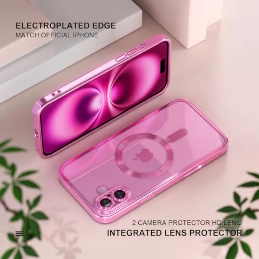 Magnetic for iPhone 16 Case Compatible with MagSafe [Never Yellowing] [Military Grade Drop Protection] Full Camera Lens Protect