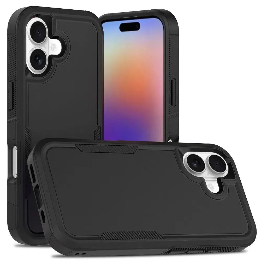 High Quality OTT PC Case Box For IPhone 17 Pro Max Air 16 E 15 14 Plus 13 12 2IN1 Hybrid Dual Layer Armor Shockproof Back Cover