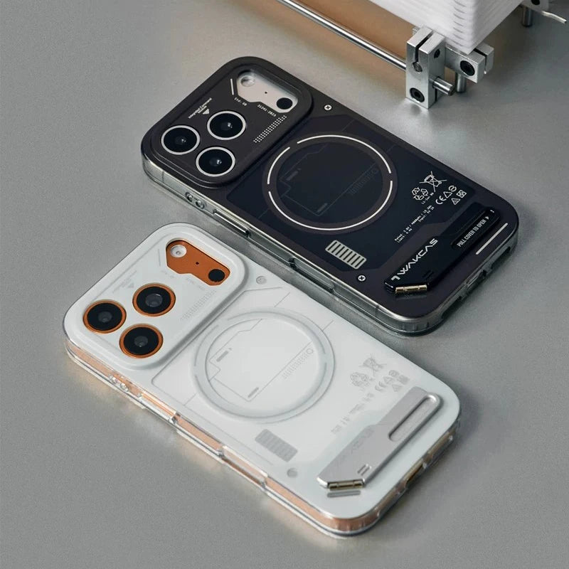 WAKCAS Battery Design Phone Case for iphone 17/16 17 Pro/16 17pro Max Magnetic Anti-fall Full-cover Shell Phone Protective Cover