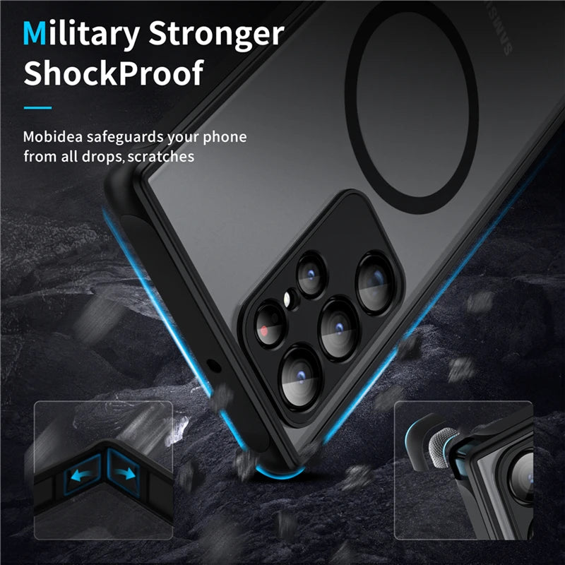 Magsafe Shockproof Cases For Samsung Galaxy A57 A55 A25 A35 A54 A37 A17 A07 A56 A36 A26 A16 A52 S 5G M07 Magnetic Charging Cover