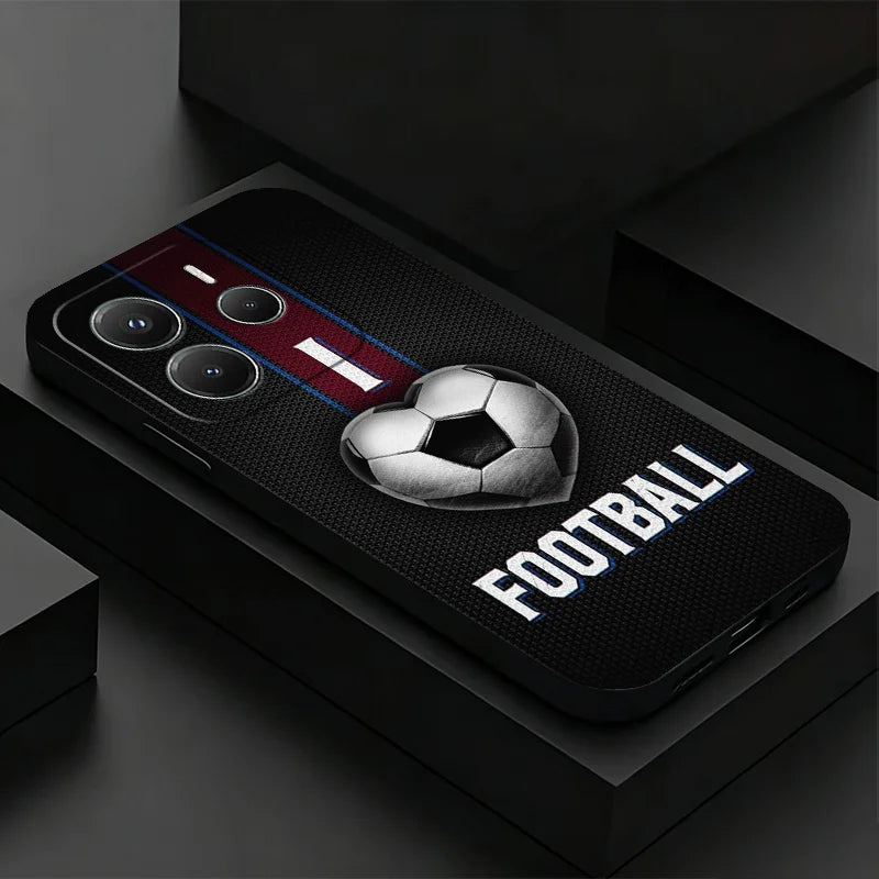 Football Soccer Ball Design Phone Case For Xiaomi Redmi Note 13 14 15 Pro Plus 12S 11S 4G 11T 5G 10S 11E Pattern Customized Cove