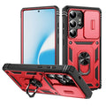 Heavy Duty Armor Phone Case For Samsung Galaxy S25 S24 S23 S22 S21 Ultra S20 FE Plus Note 20 Ultra Lens Protect Ring Stand Cover