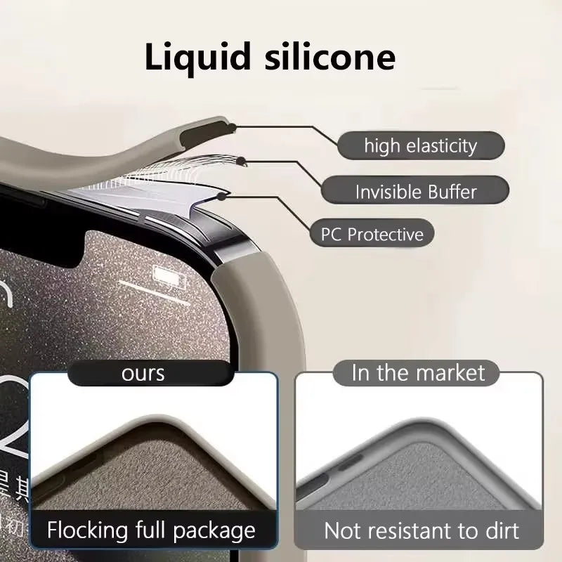 Magnetic Liquid Soft Silicone For Magsafe Case For iPhone 17 Air 16E 17E 16 Plus 15 14 13 12 11 Pro X XR XS Max Shockproof Cover