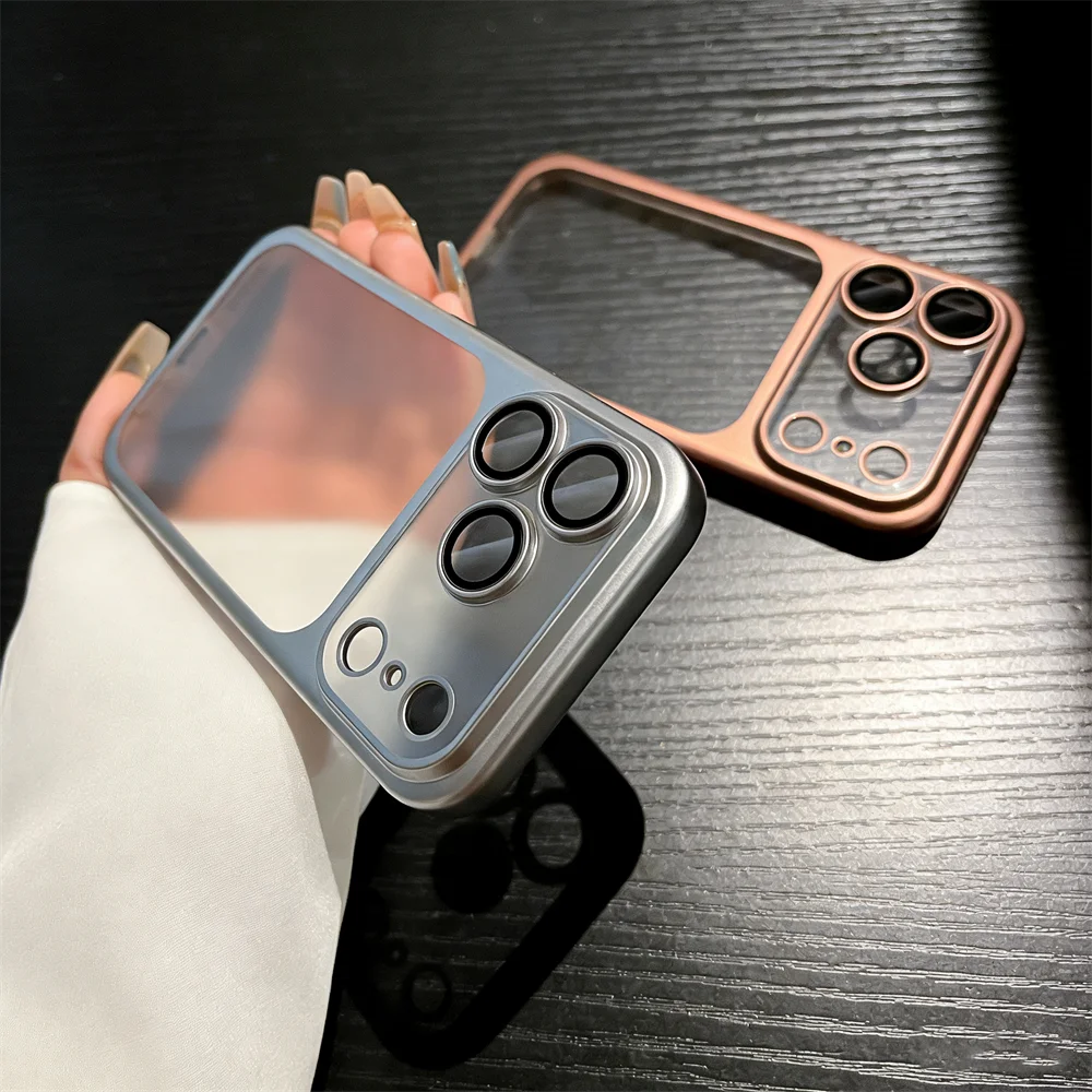 Luxury Ultra Slim Plating Matte Soft Case for iPhone 17 Air 16 15 14 13 12 11 Pro Max Camera Protection Frosted Shockproof Cover