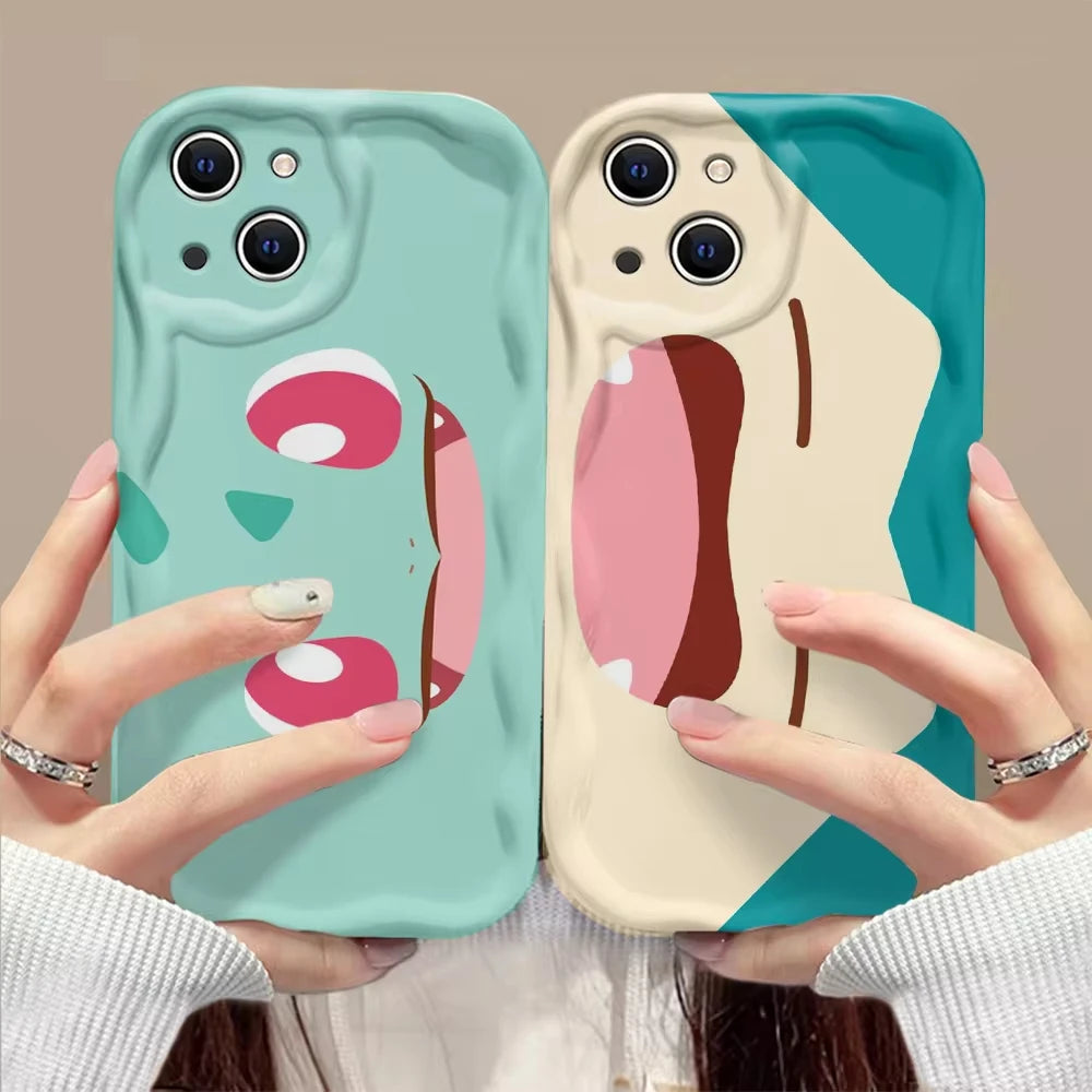 Lovely Anime Phone Case For Pokemons Psyduck iPhone 17e 17 16 16e 15 14 13 12 11 Pro Max Mini X XR XSMAX Air Plus 3D Wave Soft