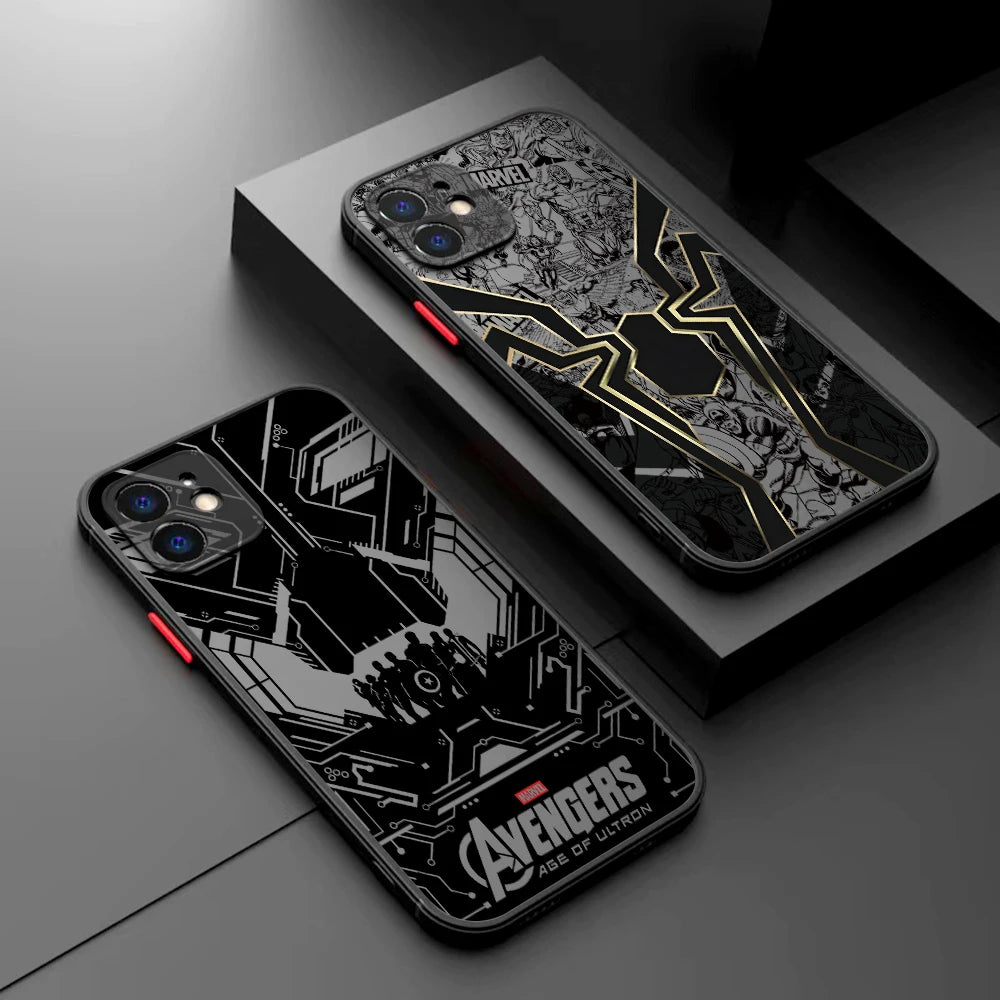 A-Avengers Spider Venoms Men Phone Case for Apple iPhone 17 Air 16 15 14 Plus 13 12 11 Pro Max X Xs XR Matte Transparent Cover
