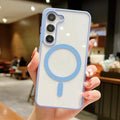 Titanium Gray matte magsafe charging phone case for Samsung Galaxy S25 S24 S23 S22 Ultra Plus Fe magnetic shockproof hard cover