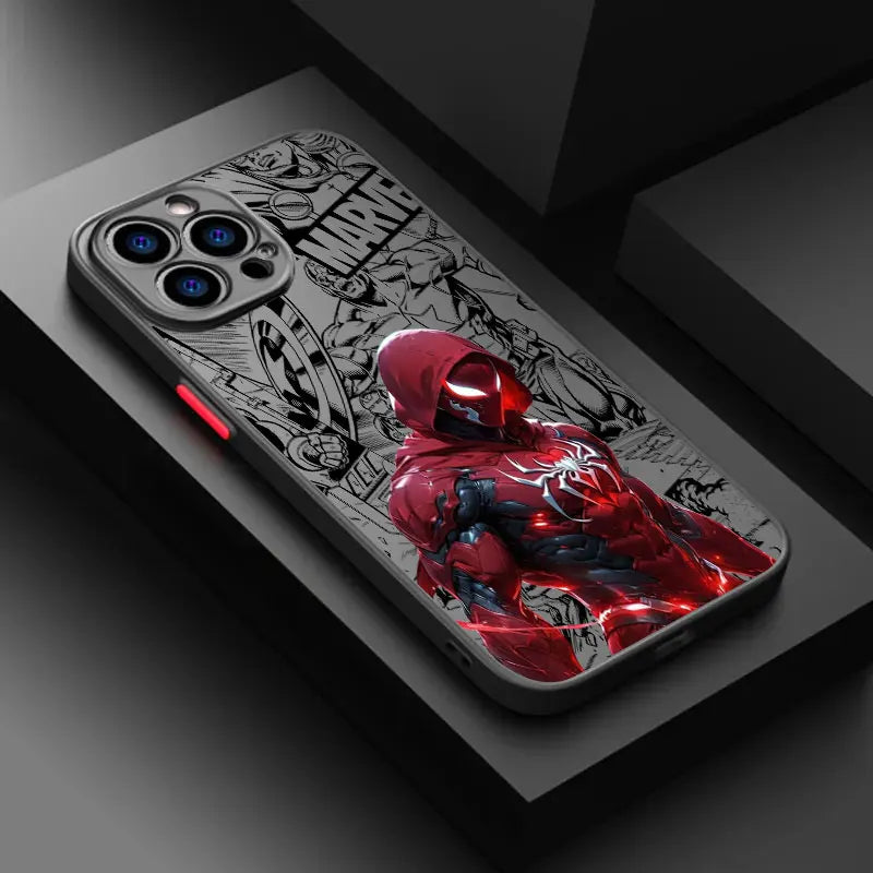 Iron Spider Man Captain America Phone Case For iPhone 17 16 15 Pro Max Case 14 13 12 11 Pro Max 16e 17e Air XS XR X 8 Plus Cover
