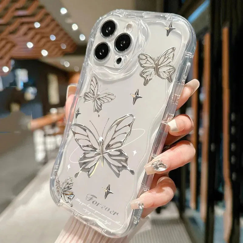 Butterfly Pattern Phone Case For Samsung Galaxy S25 FE S24 S23 S22 S21 Ultra Plus A16 A26 A25 A24 A36 A56 A55 A54 Silicone Cover