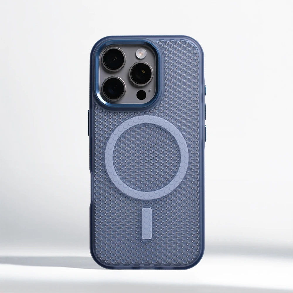Cooling Heat Dissipation Magnetic Phone Case For iPhone 16 Pro Max 15 17 13 12 Case For Magsafe Wireless Charge Shockproof Cover