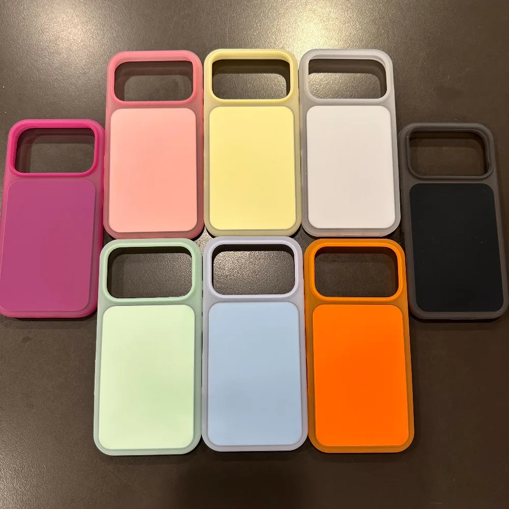 Fashion Candy Solid Color Jelly Case for iPhone 15 16 17 Pro Max 17Pro With Ai Camera Control Button Shockproof Skin Feel Cover