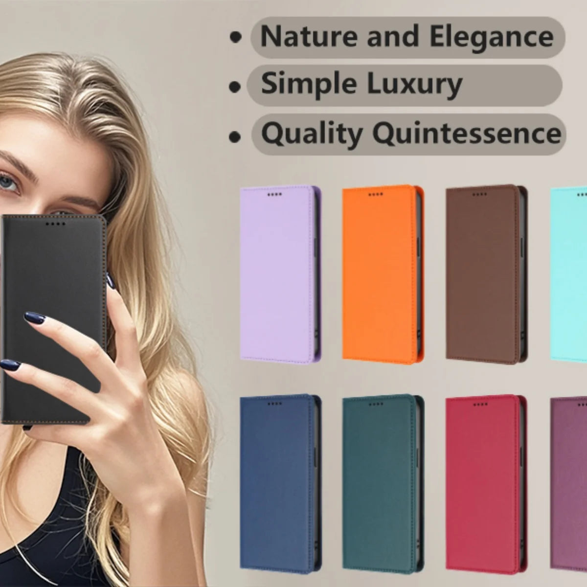 Magnetic Luxury Flip Wallet Leather Case for Samsung Galaxy S25 Ultra S24 S23 S22 S21 S20 Plus FE S25 Edge Foldable Back Cover