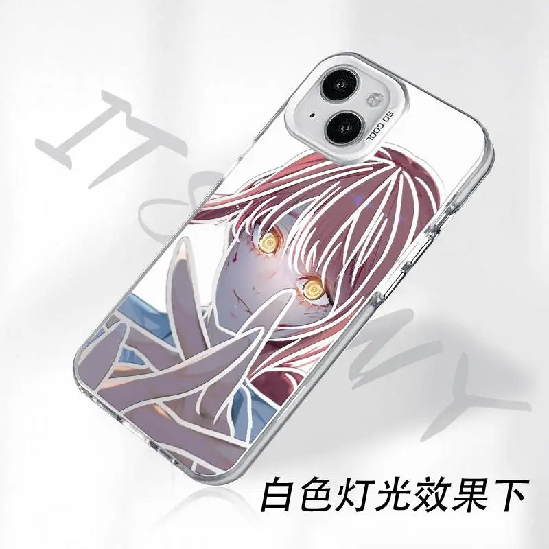 Cute Girl Makima Chainsaw Man Phone Case for iPhone 11 12 13 14 15 16 17 Pro Max Plus mini Air 17promax Cartoon Back Cover