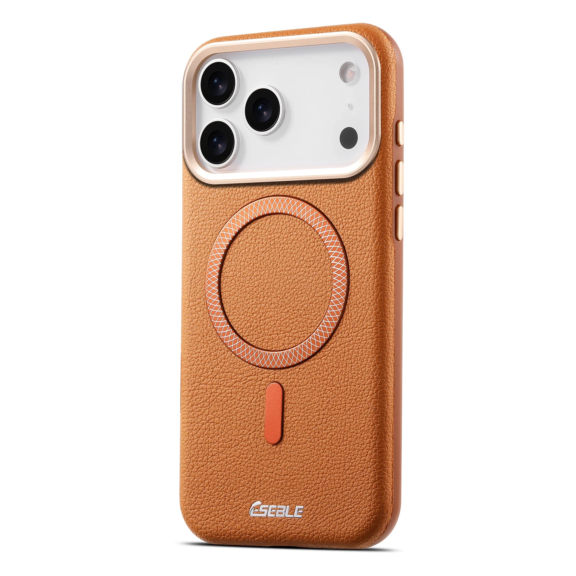 Lychee Pattern PU Leather Magnetic Case For IPhone 17  16 15 14 13 Pro Max Light Thin Wireless Charge Shockproof Cover