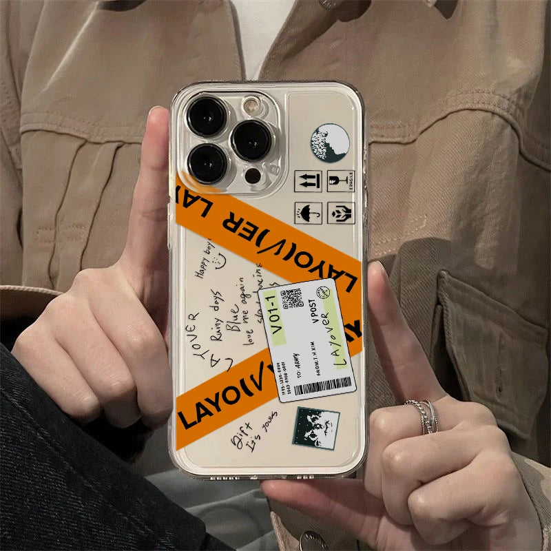 V LAYOVER TaeHyung Clear Case For Samsung A73 A72 A71 A55 A52 A51 A50 A35 A33 A32 A31 A30 A24 A23 A22 A13 A12 A05 5G Cover