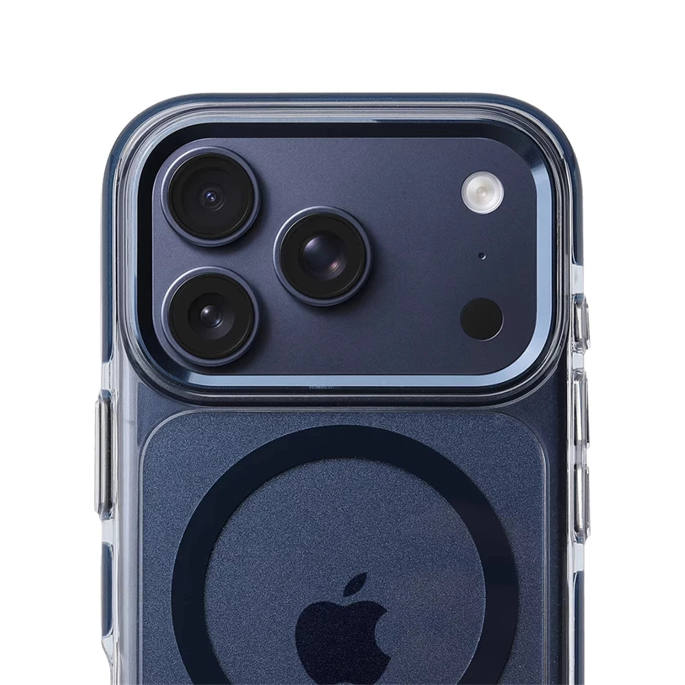 Magnetic Transparent Shockproof Alloy Lens Armor Case For iPhone 17 Pro Max 17Pro For Magsafe Wireless Charge Bumper Clear Cover
