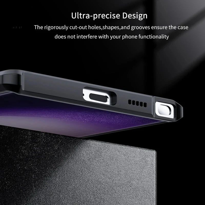 Four Corner Airbag Protection Transparent Phone Case for Samsung Galaxy S26 S25 Ultra S24 Plus 23 FE Edge Magnetic Charging Case