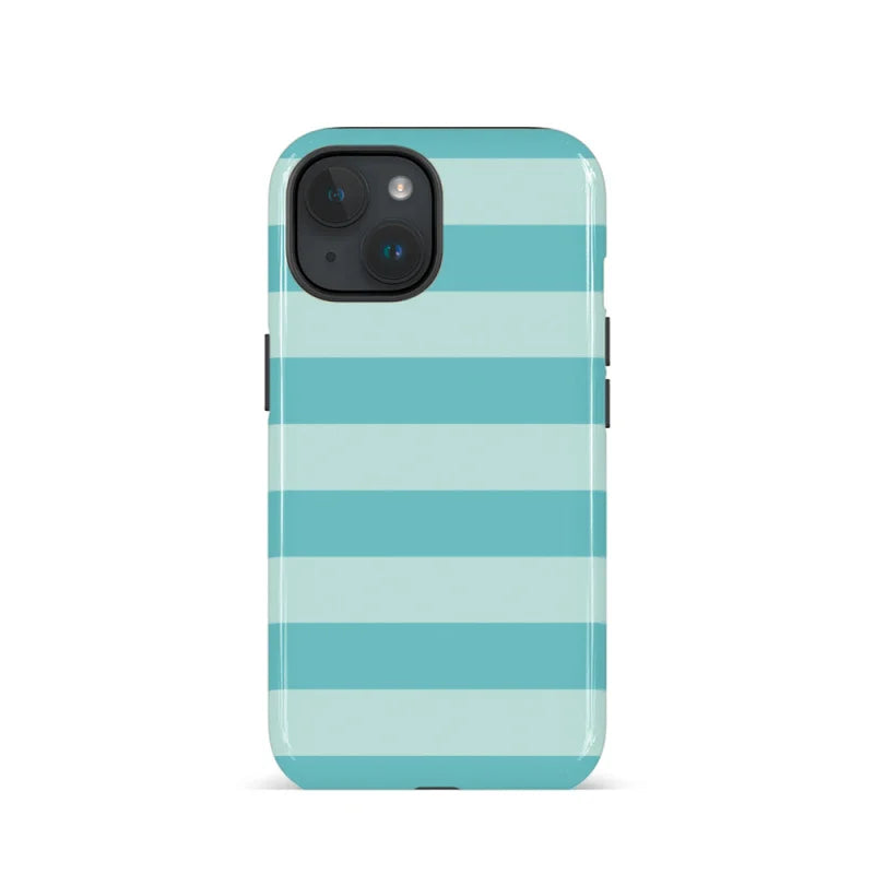 Fresh - green stripes Phone Case for iPhone16ProMax 15 14 14 12mini 7Plus XR 2in1 tough glossy case