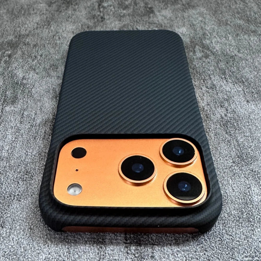Official Carbon Fiber Pattern Magnetic Case for iPhone 17 Air Pro Max 17Pro 17Promax For Magsafe Wireless Charging Thin Funda