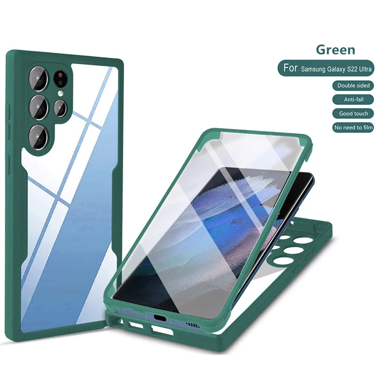 360 Full Cover For Samsung Galaxy A71 A51 4G A21S A20 A30 A10S Shockproof Screen Protector Case For Samsung A12 A22 A52 A72 A02S