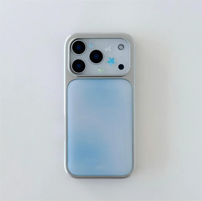 ins Korean-style creative &simple gradient colors Epoxy Phone Case TPU Anti-drop For iPhone XR/11/12/13/14/15/16/17 Pro Max