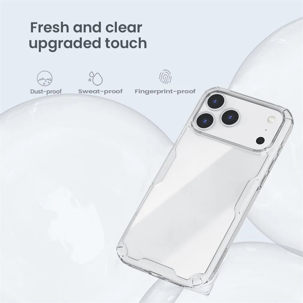 Nillkin For iPhone 17 Pro Max / 17 Pro Case Nature TPU Pro Transparent Shockproof Ultra-Clarity Back Cover For iPhone17 / Air