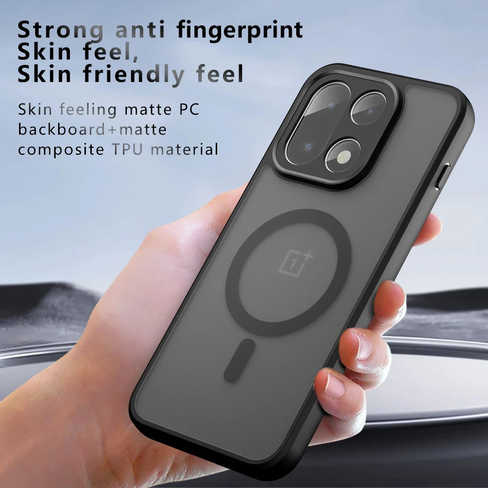 For Magsafe Magnetic Wireless Charging Case For OnePlus 15 OnePlus15 5G Shockproof Matte Back Cover Coque