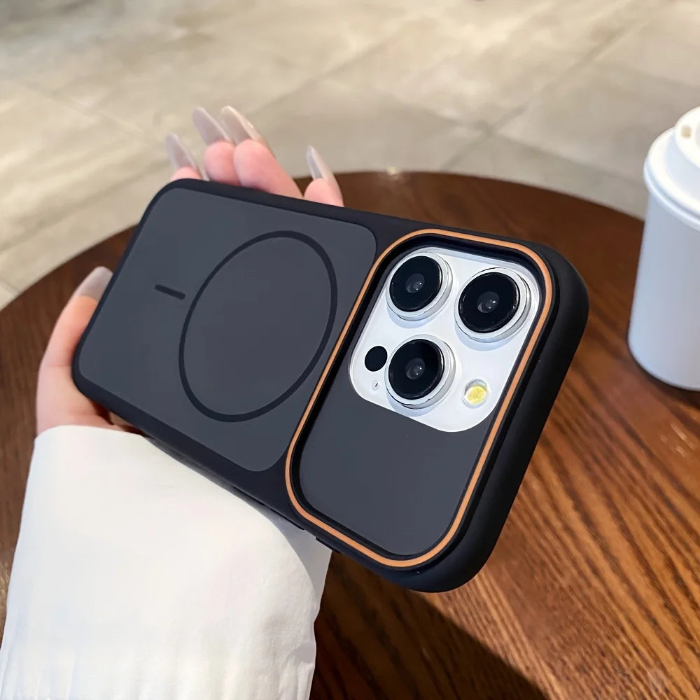 Luxury Dual Tone Phantom Magnetic Phone Case for IPhone 17 13 12 11 Pro Max 16 15 14 Plus Large Viewport Shockproof Back Cover