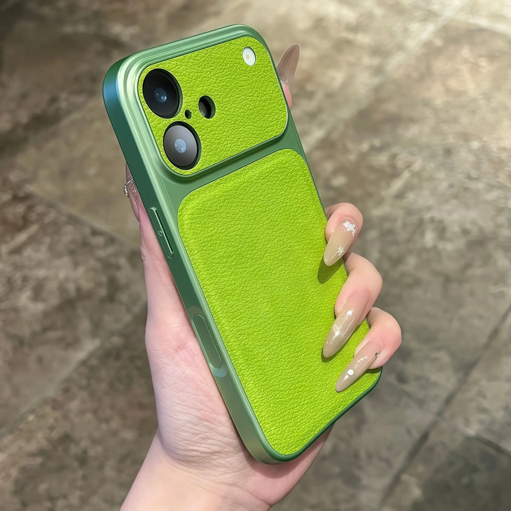 Original Matte Leather Texture Phone Case For iPhone 17 16 15 14 13 Pro Max Camera Protection Non-slip Shockproof Bumper Cover