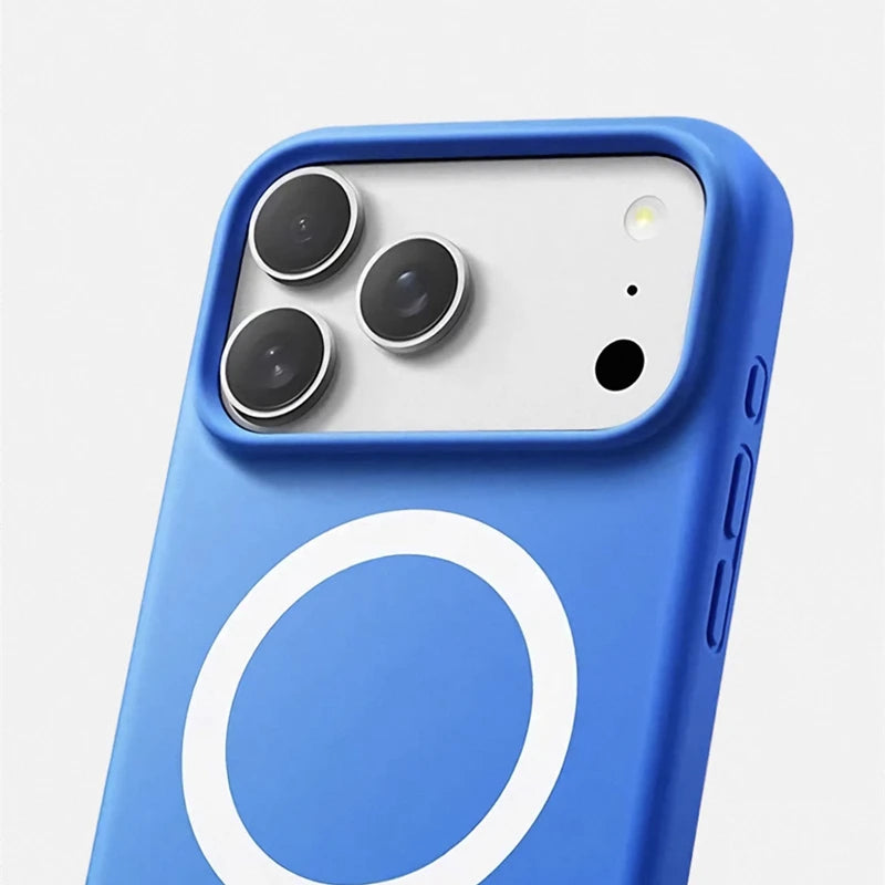 Magnetic Liquid Silicone for MagSafe Phone Case For iPhone 17 17pro max 16 Pro Wireless Charging Soft Bumper Shockproof Cover