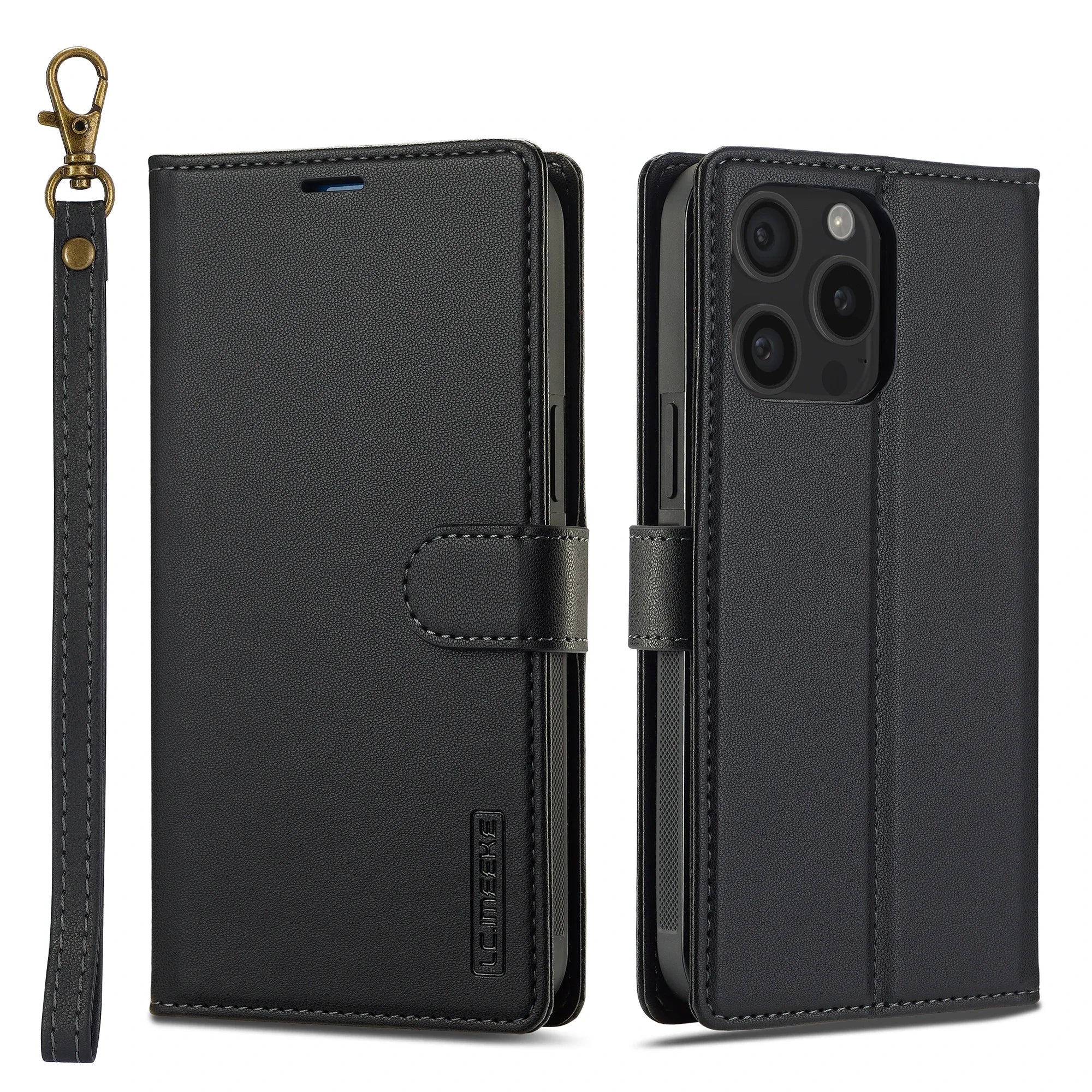 2 in 1 Removable Flip Leather Case For iPhone 17 Air 16 Pro Max 15 14 13 12 11 Pro XS Max XR 7 8 Plus SE Magnetic Wallet Cover