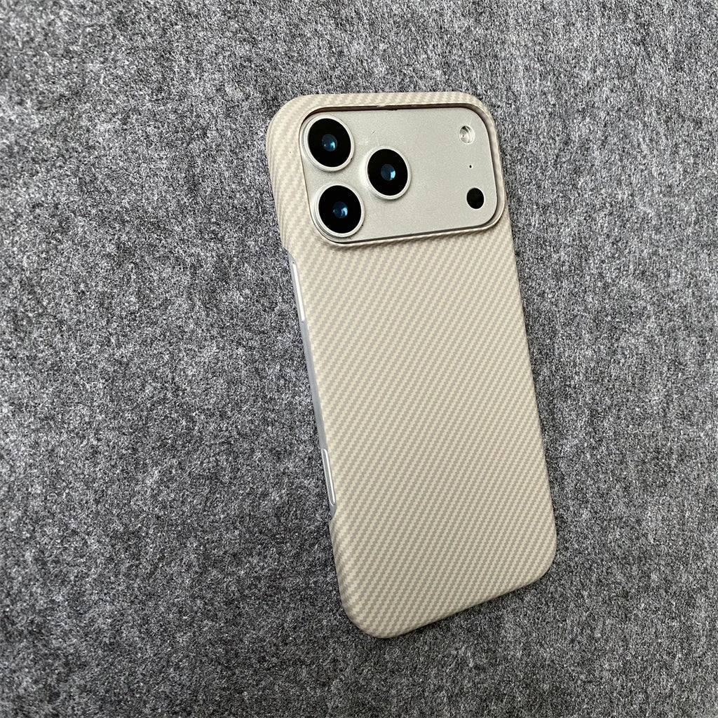Ultra Thin Carbon Fiber Pattern Phone Case for IPhone 17 Air 16 15 Plus 14 13 12 11 Pro Max Frameless Cooling Leather Cover
