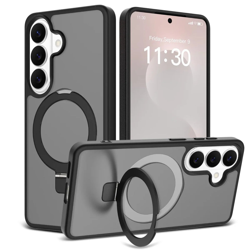 Magnetic for Magsafe Phone Case for Samsung Galaxy S25 Edge S26 Ultra S24 FE S23 A06 A07 A17 A16 A36 A56 Ring Holder Hard Cover