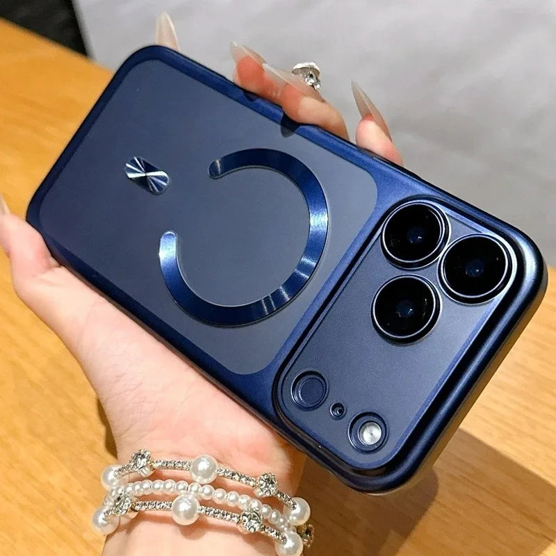 For Magsafe Matte Hard PC Case for iPhone 17 Pro Max Air 17Pro ProMax Magnetic Camera Film Protector Frosted Shockproof Cover