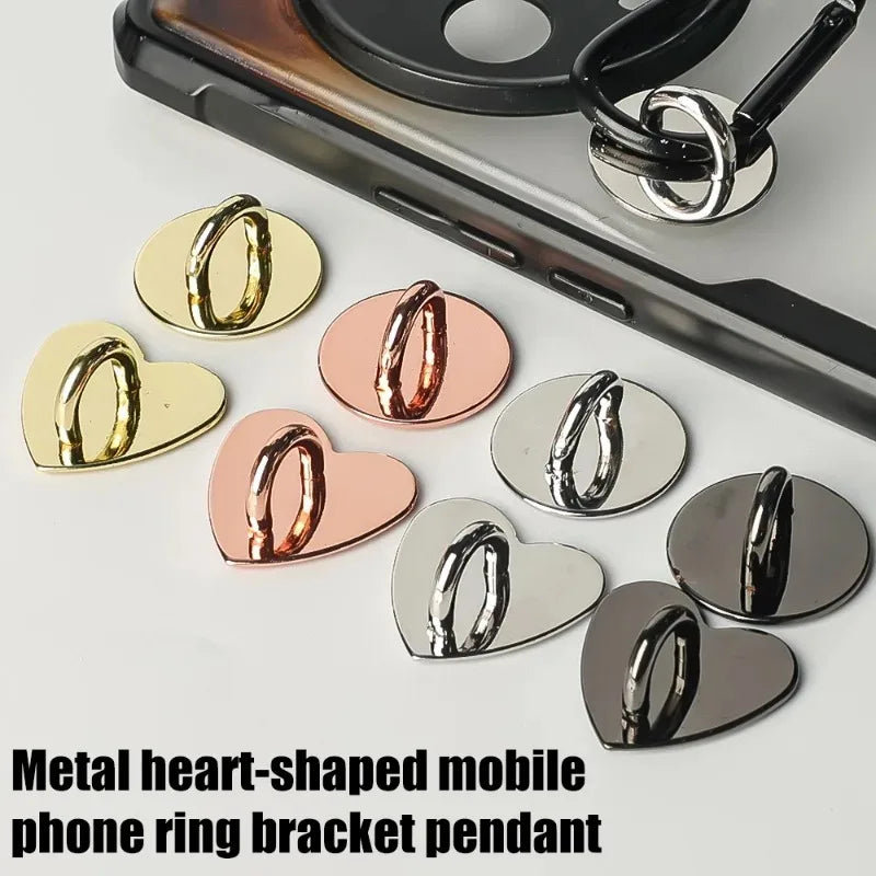 Y2K Ins Mobile Phone Charm Hook Cute Adhesive Metal Mini Phone Grip Creative UniversalDIY Chain Ring Holder for IPhone Samsung
