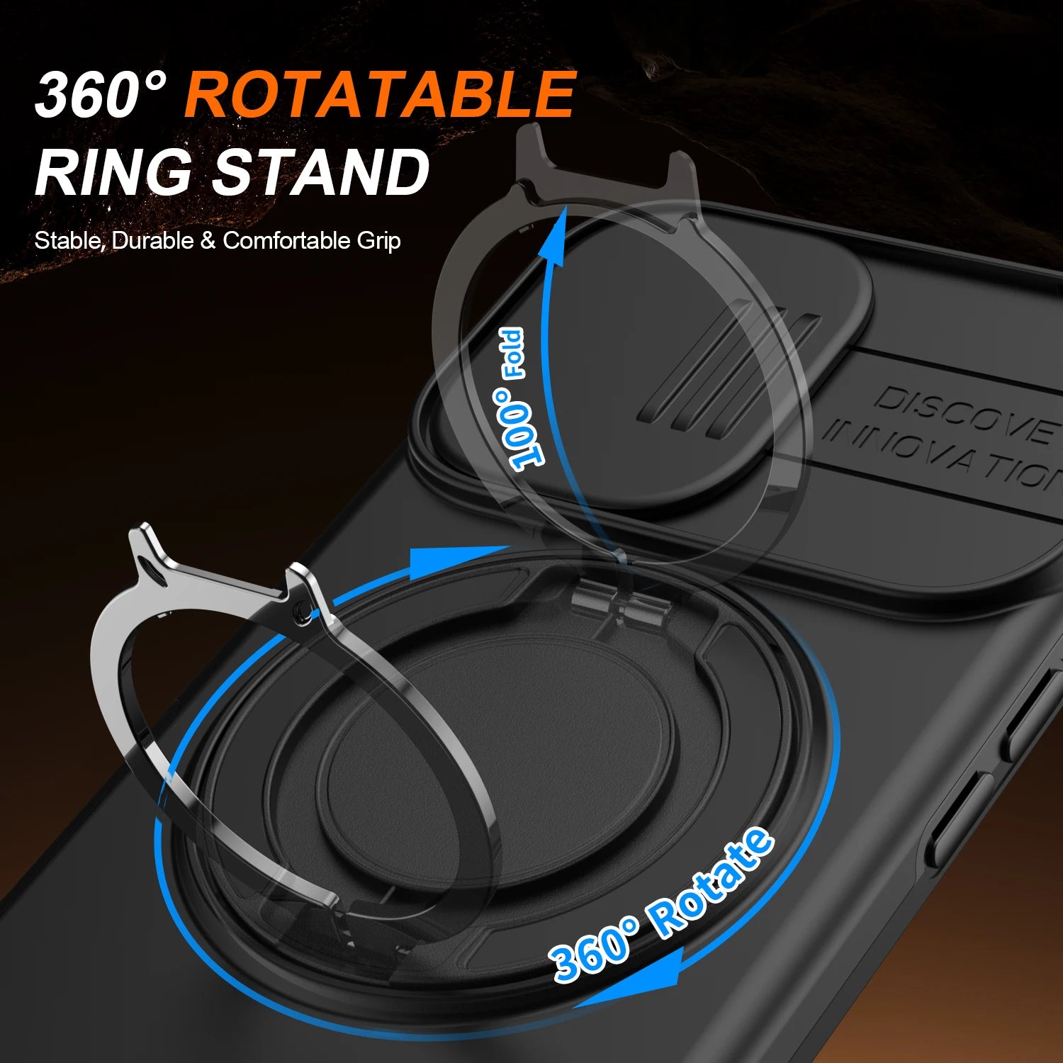 Strong Bracket Ring Holder Cover Case for Iphone 17 Pro Max 16 Pro Iphone17 Iphone16 Dual Layer 2 in 1 Phone Cases