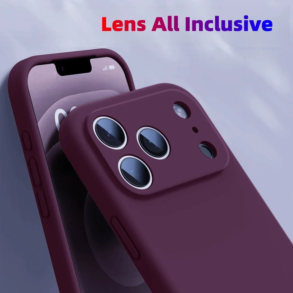 Fashion Solid Colour Shockproof Protective Liquid Silicone Phone Case For iphone 17 Pro Max/17 Pro/17/Air