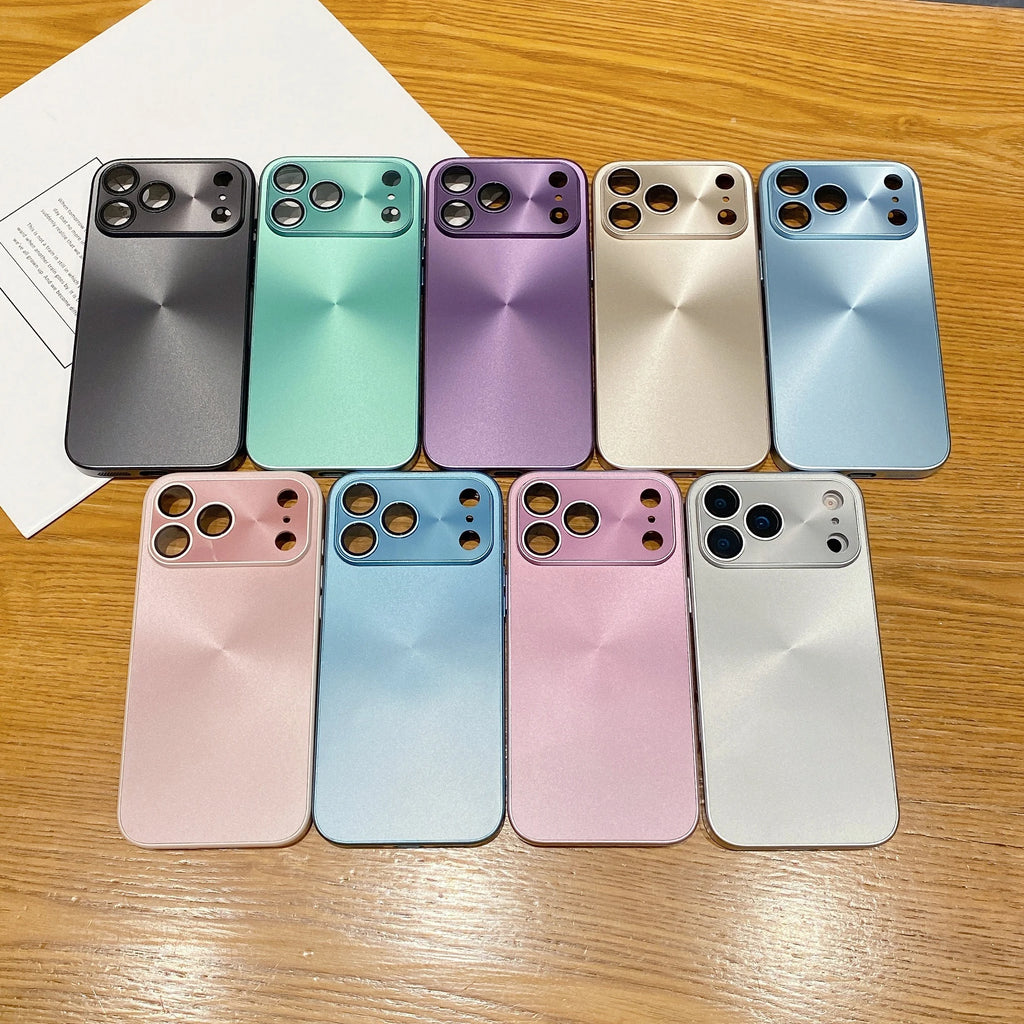 Laser Aurora CD Pattern Matte Case For iPhone 17 Air 16 15 14 13 12 11 Pro Max Plus Shockproof Glass Lens Bumper Phone Cover