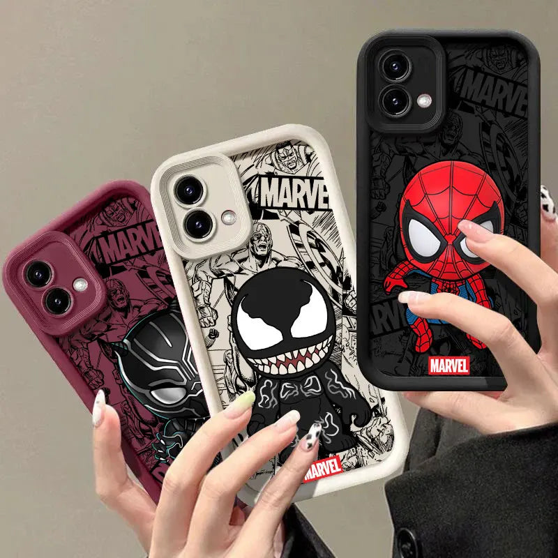 Cartoon Marvel Venom Spiderman Phone Case for Moto Edge 70 60 Fusion 50 Pro 40 Neo G06 G56 G86 G85 G84 G75 G53 G52 G30 G14 Cover