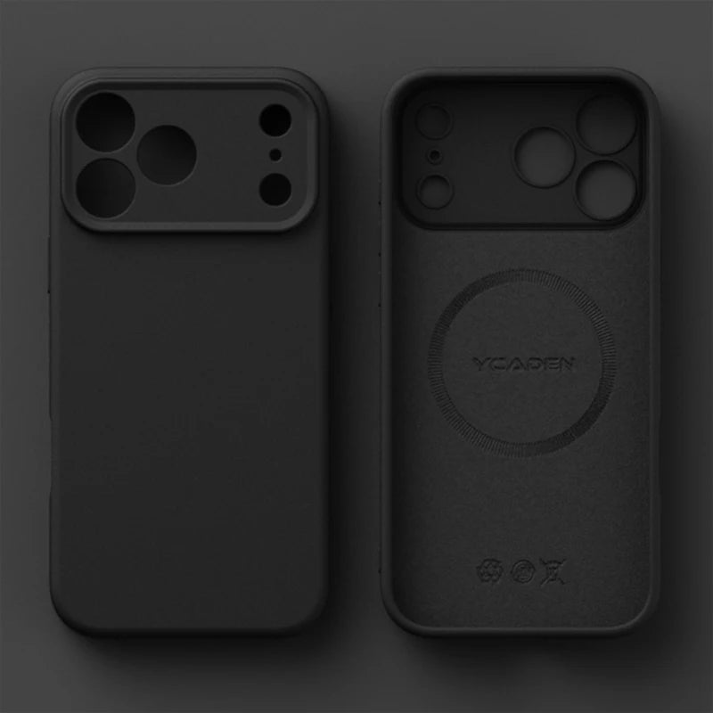 Original Liquid Silicone Magnetic Phone Case For iPhone 17 16 15 14 13 12 Pro Max Plus 17 Air For Magsafe Wireless Charge Cover